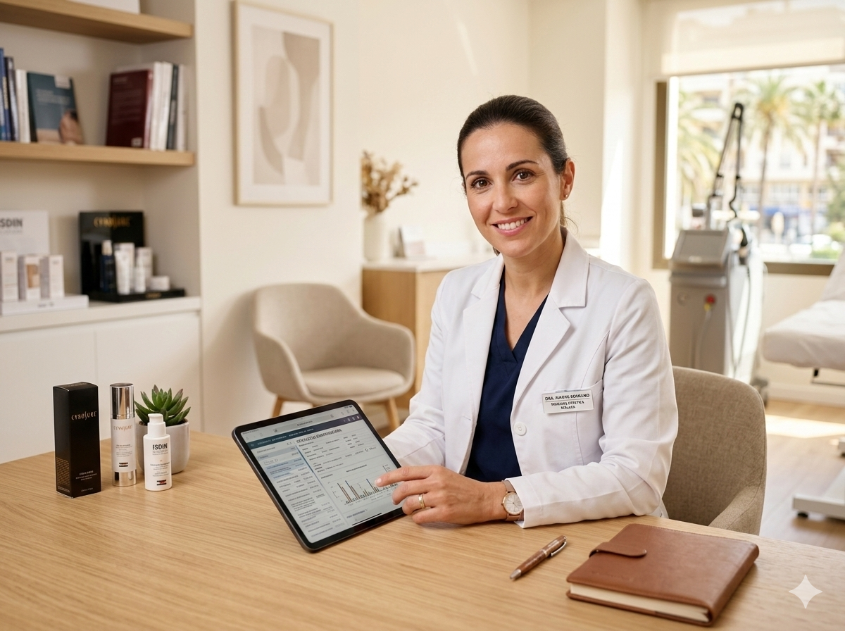 Profesional sanitario revisando plan clínico y actualización de protocolos